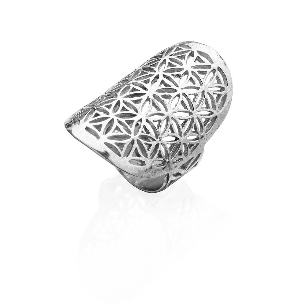 Flower Of Life Ring Sterling Silver / 6 Rings