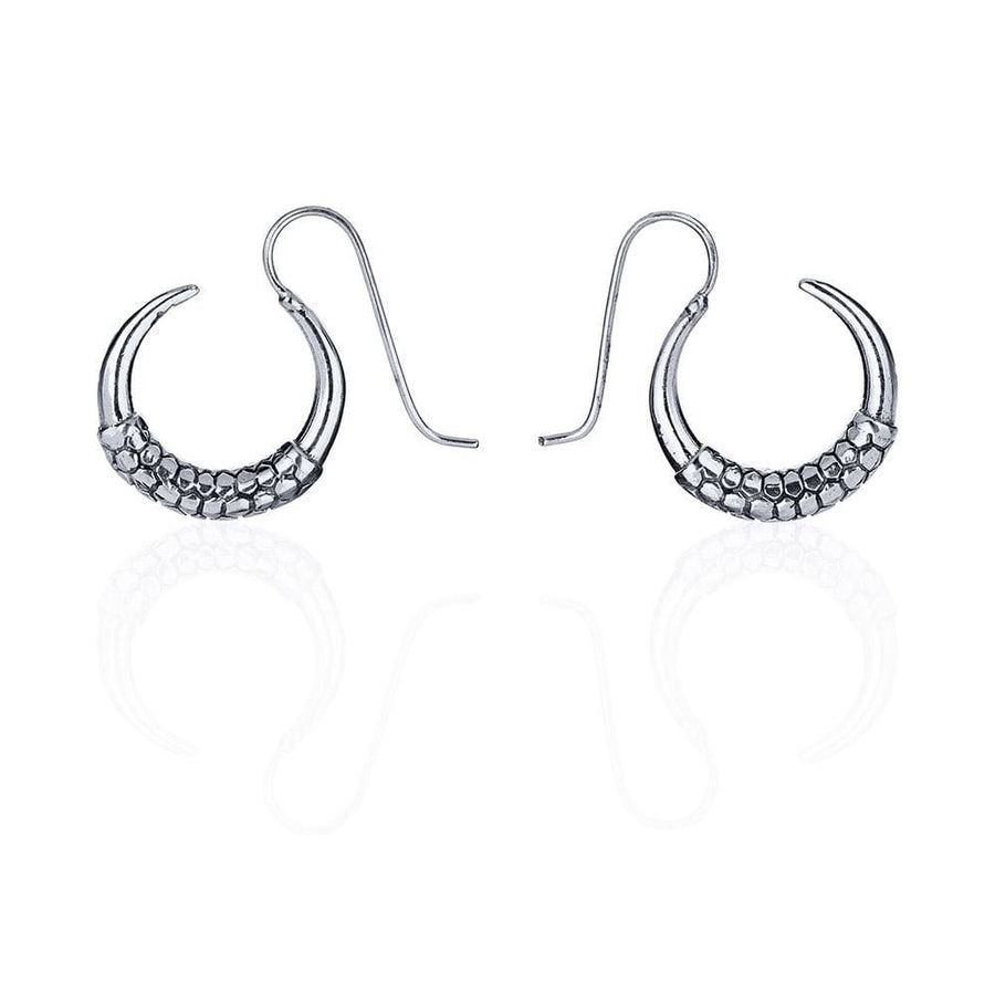 Silver Naga Earrings