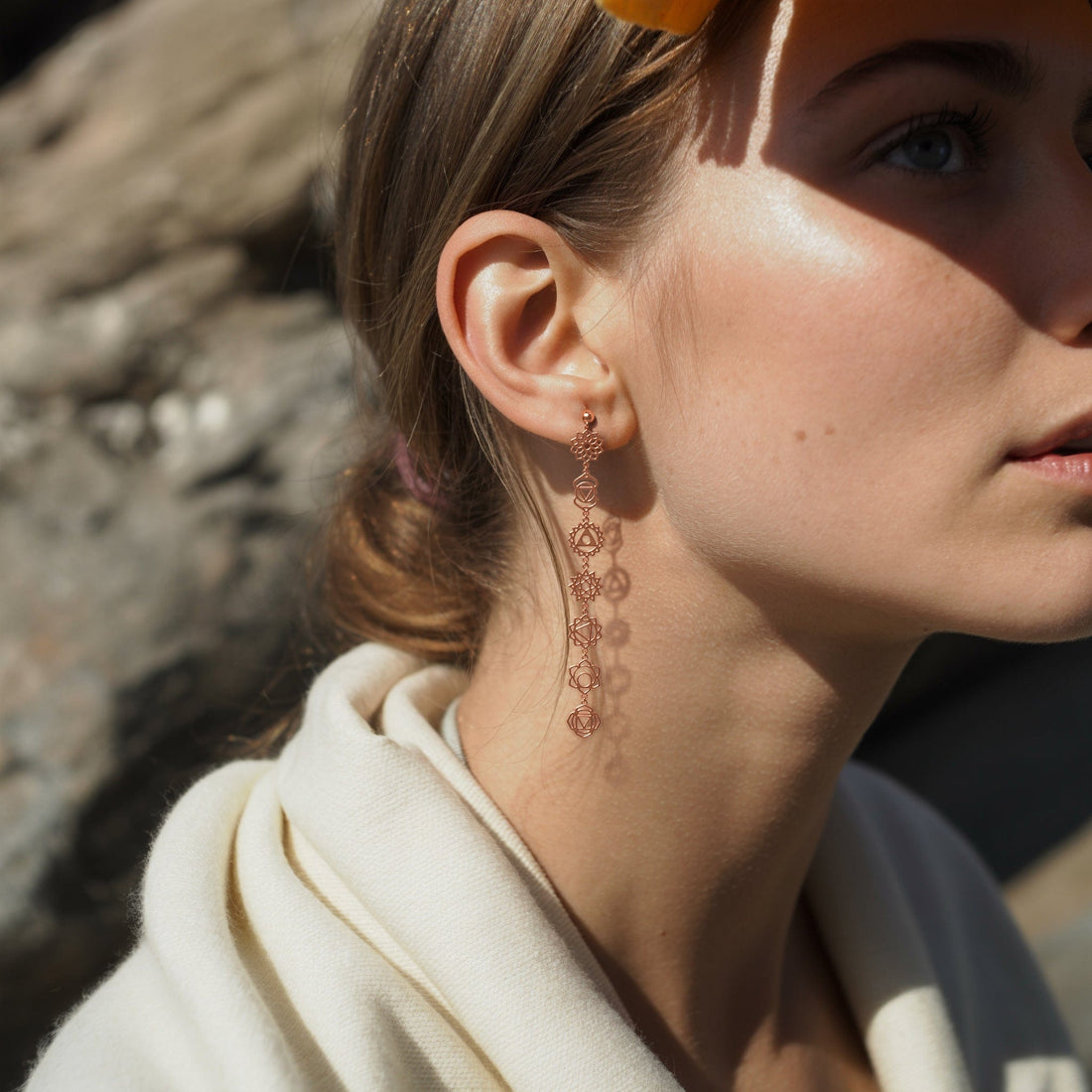 Chakra Rose Gold Earrings