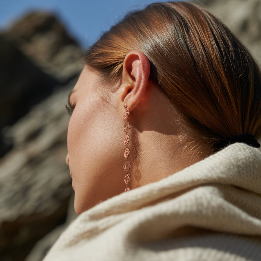 Chakra Rose Gold Earrings
