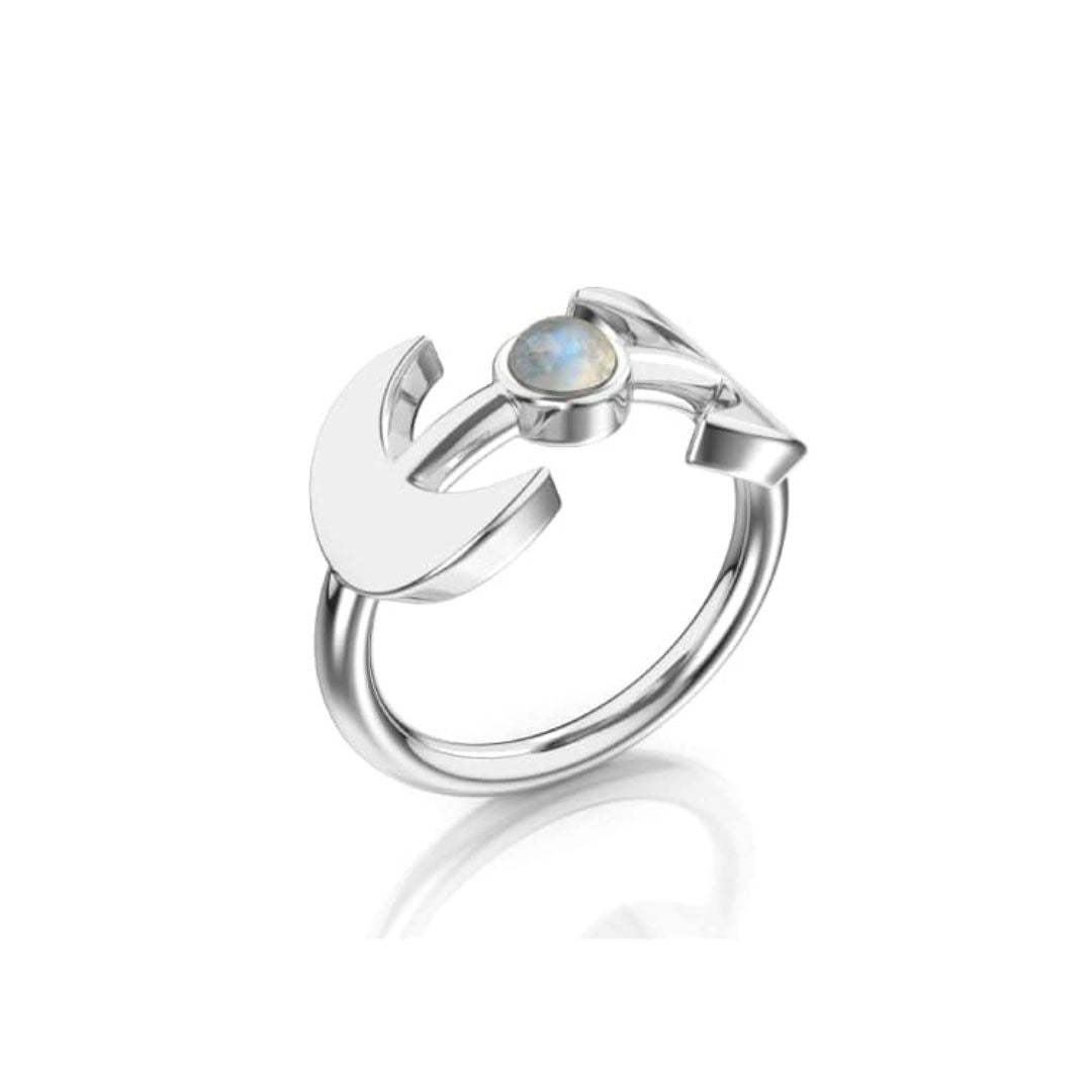 Silberner Selene-Ring