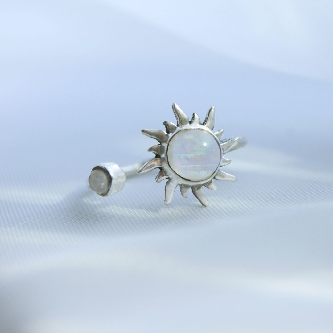 Moonstone Sunrise Ring