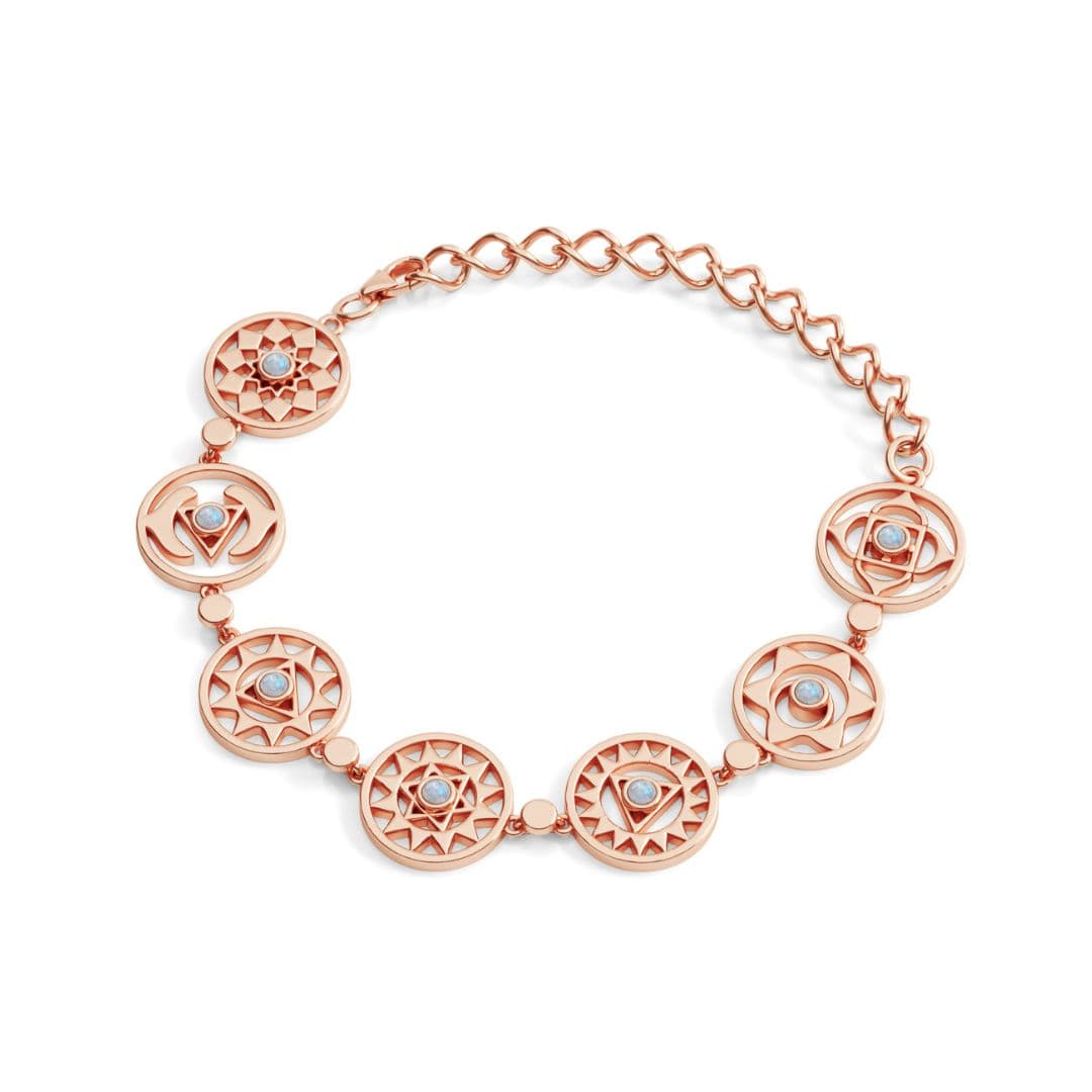 Chakra Moonstone Bracelet