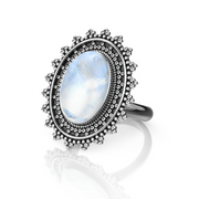 Silver Lunar Sunbeam Ring