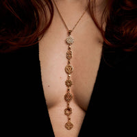 7-Chakra Necklace studio dark shot