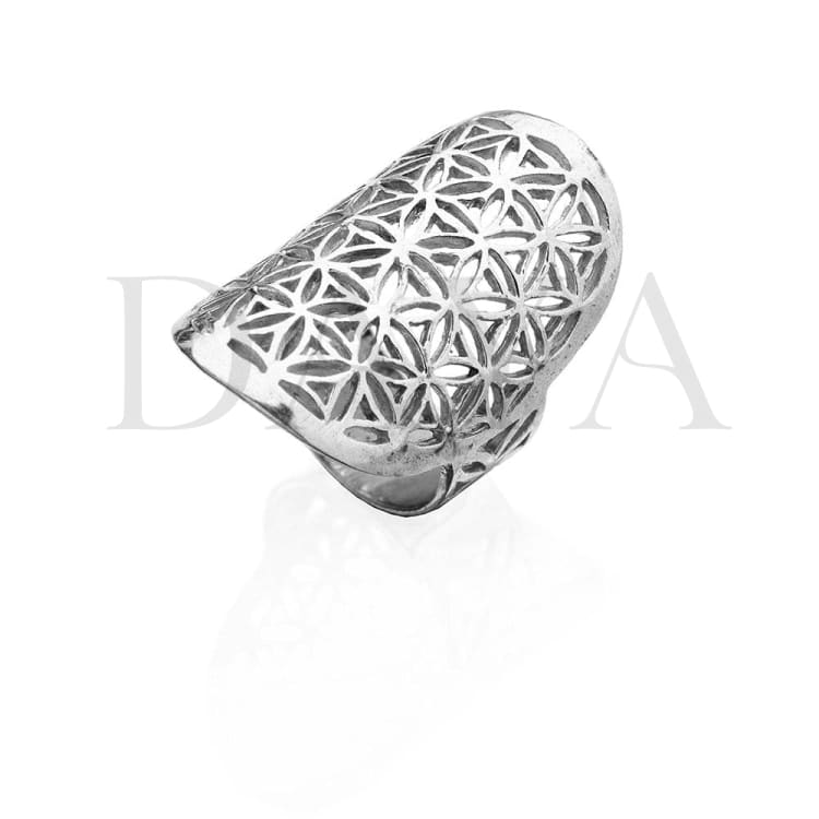 Flower Of Life Ring Sterling Silver / 6 Rings
