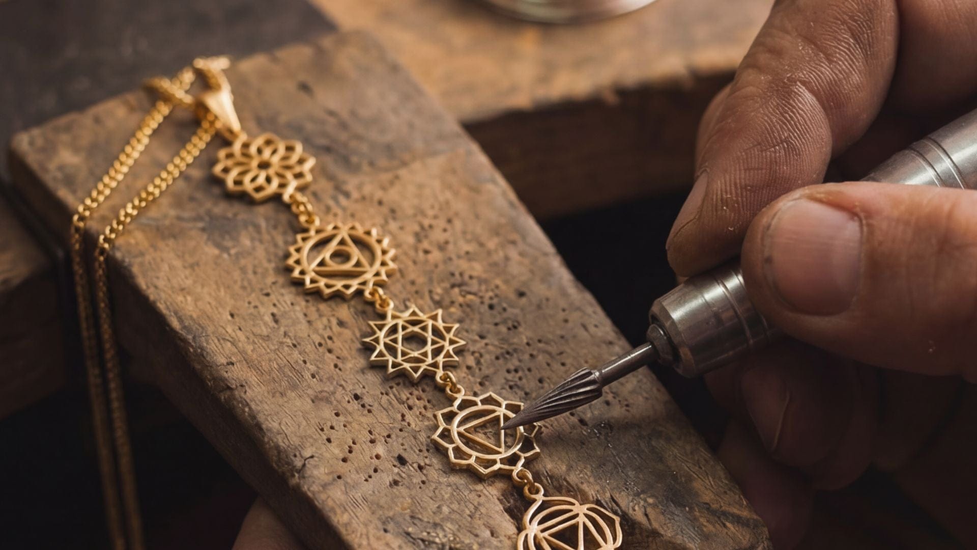 7-Chakra Necklace artisan craftsmanship wide