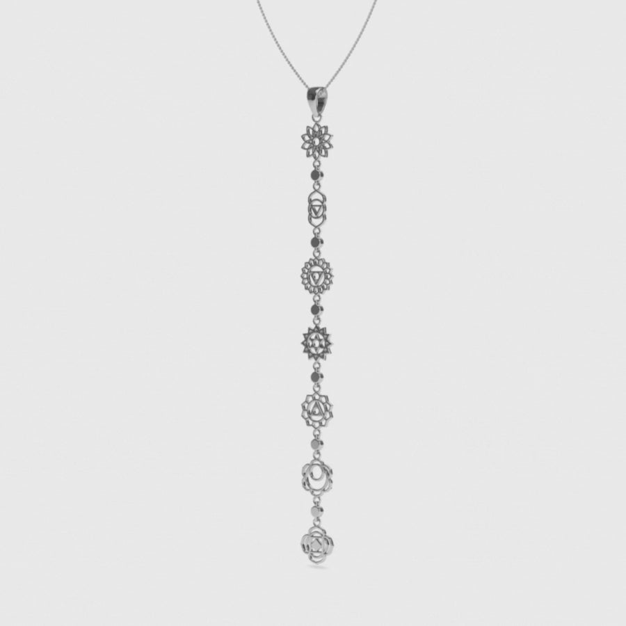Mini Silver Chakra Necklace