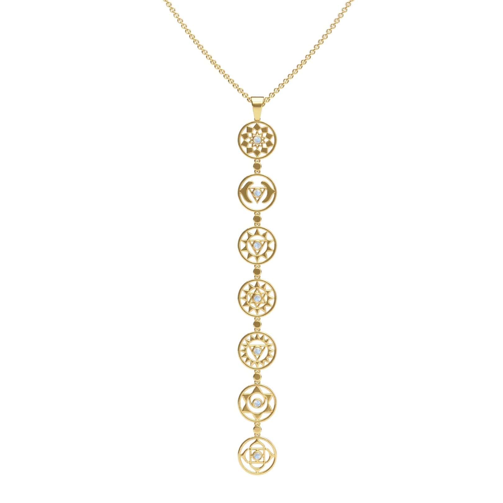 Chakra Moonstone Necklace