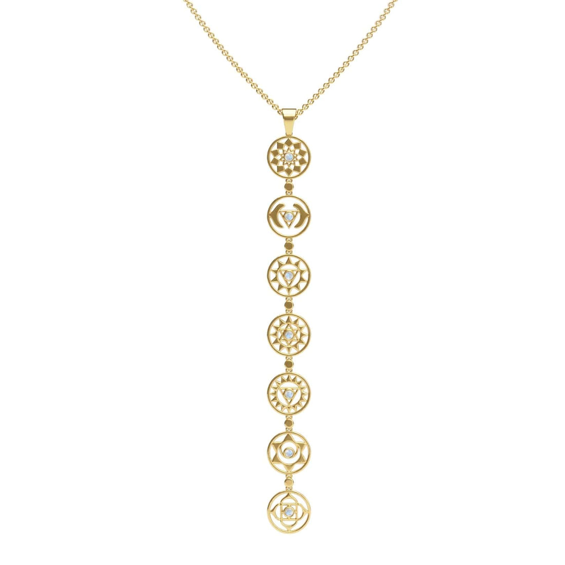 Chakra Moonstone Necklace
