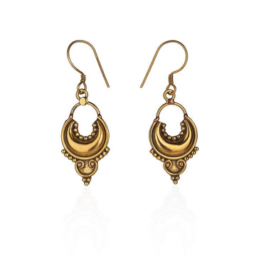 Antiquity pure brass earrings