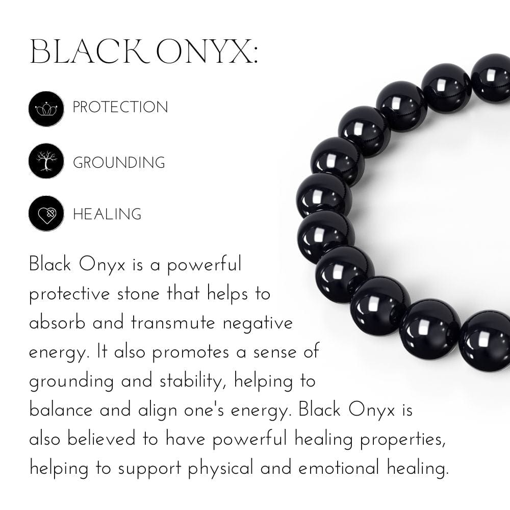 Protective Black Onyx Mala Bracelet