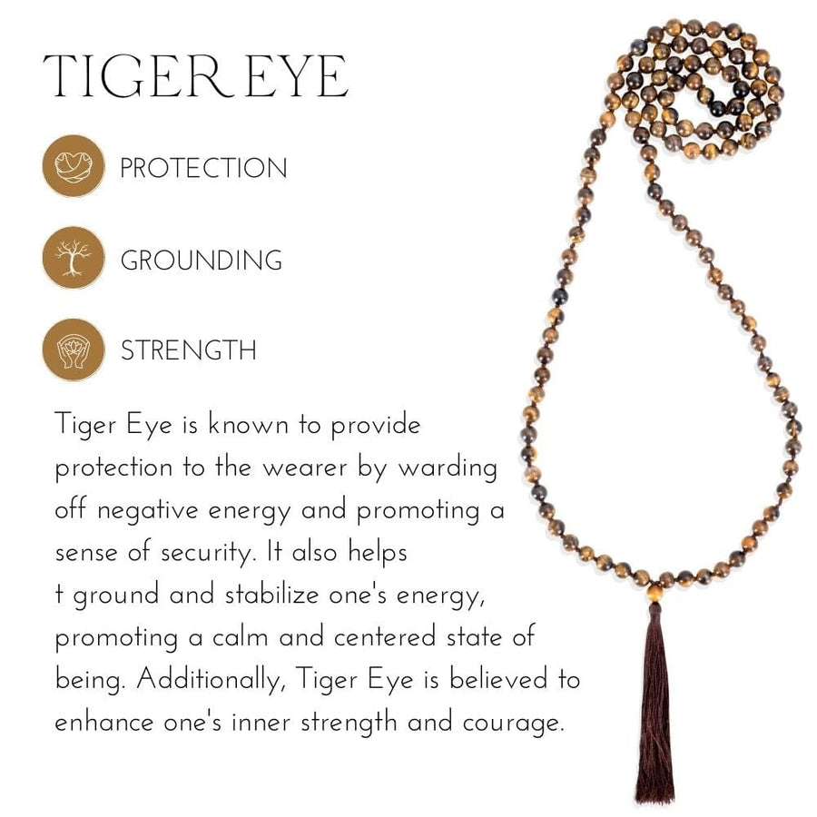 Protecting Tiger Eye Mala Necklace